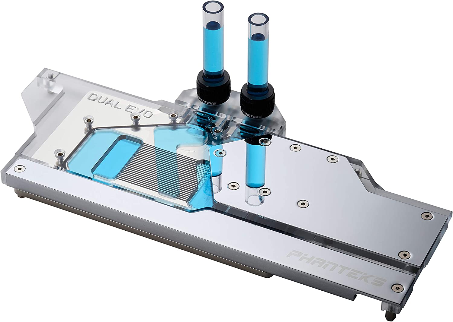 Phanteks Glacier Dual Evo For ASUS RTX 2080 2070 2060 Super Dual EVO Series Nickel Plated Acrylic Aluminum Cover Plate Digital RGB Full Water Block Chrome PHGB2080ASDEVOCR01