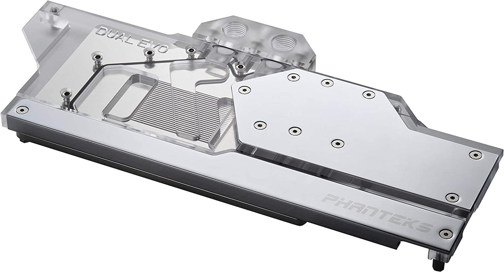 Phanteks Glacier Dual Evo For ASUS RTX 2080 2070 2060 Super Dual EVO Series Nickel Plated Acrylic Aluminum Cover Plate Digital RGB Full Water Block Chrome PHGB2080ASDEVOCR01