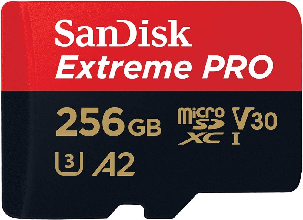 SanDisk Extreme Pro microSDXC UHS-I Memory Card with SD Adaptor SDSQXCD-256G-GN6MA