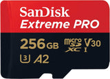 SanDisk Extreme Pro microSDXC UHS-I Memory Card with SD Adaptor SDSQXCD-256G-GN6MA