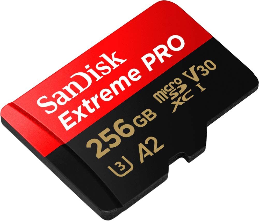 SanDisk Extreme Pro microSDXC UHS-I Memory Card with SD Adaptor SDSQXCD-256G-GN6MA