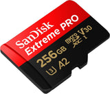 SanDisk Extreme Pro microSDXC UHS-I Memory Card with SD Adaptor SDSQXCD-256G-GN6MA