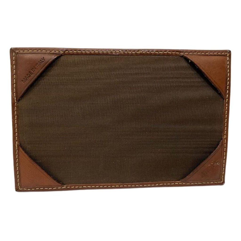 Burberry Notepad Beige Check Coated Canvas & Brown Leather