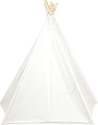 6ft Giant Teepee Play House of Pine Wood With Carry Case White