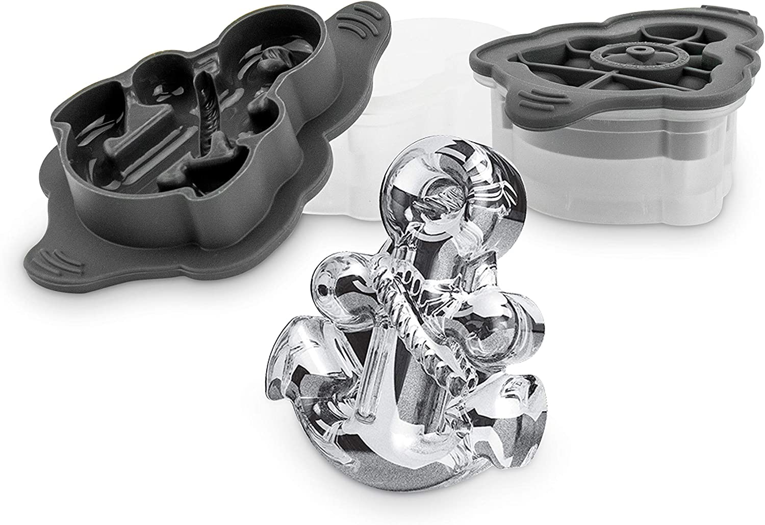 Tovolo SlowMelting Novelty Anchor Ice Silicone Sealed Lid Set of 2 Stackable Molds Main image