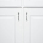 AmazonBasics Tapered Bow Cabinet Handle 3in Length 2.52in Hole Center Polished Chrome 10Pack