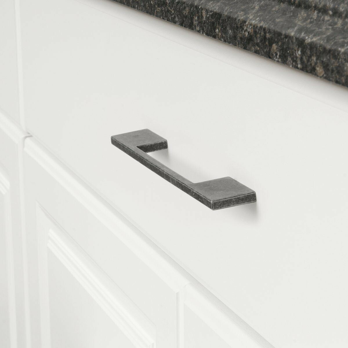 AmazonBasics Wide Die Cast Cabinet Handle 6.57in Length 6.3in Hole Center Antique Silver 10Pack