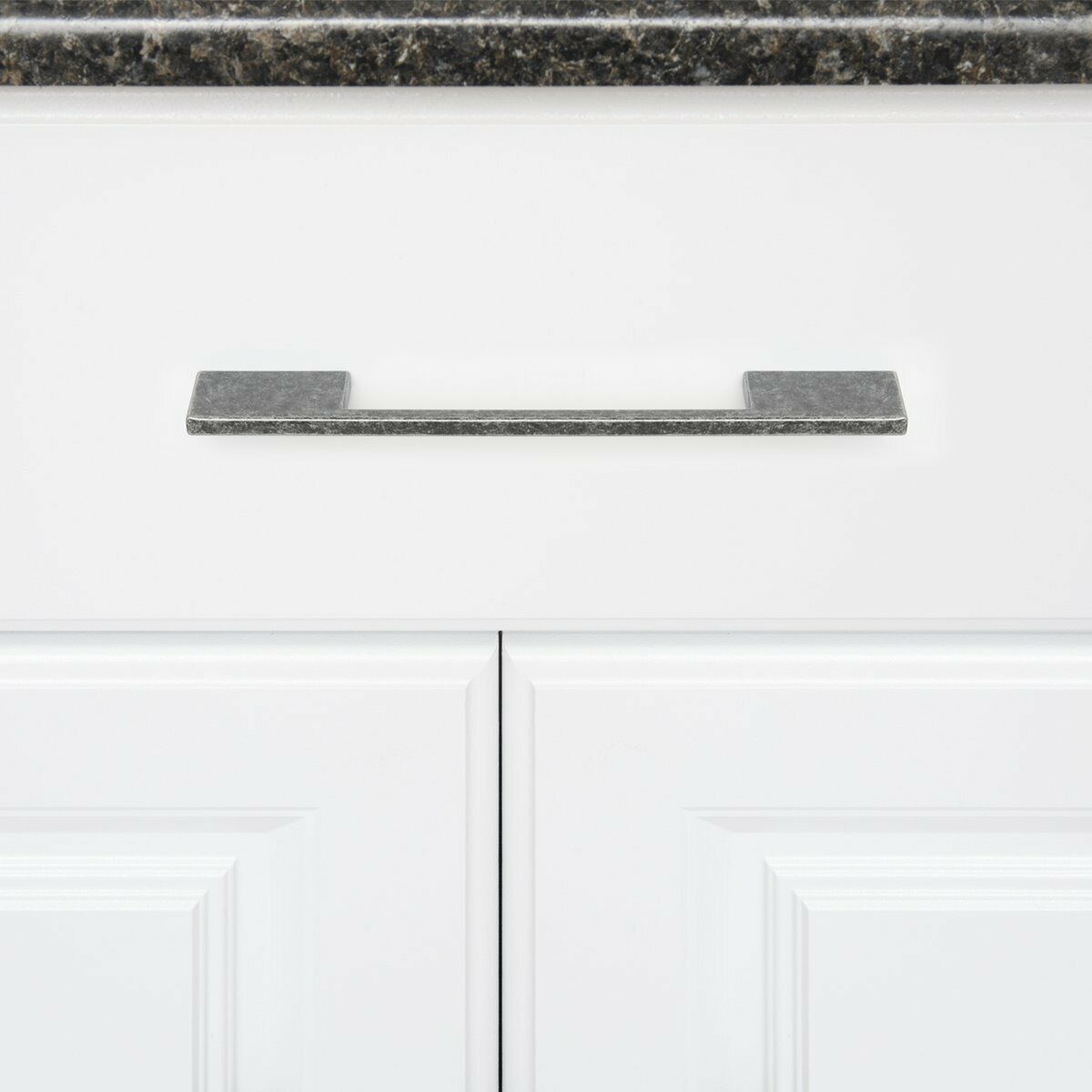AmazonBasics Wide Die Cast Cabinet Handle 6.57in Length 6.3in Hole Center Antique Silver 10Pack