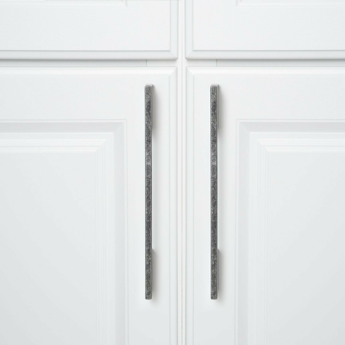 AmazonBasics Wide Die Cast Cabinet Handle 6.57in Length 6.3in Hole Center Antique Silver 10Pack