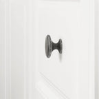AmazonBasics Modern Wide Top Ring Cabinet Knob 1.52in Diameter Antique Silver 10Pack