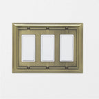 AmazonBasics Triple Gang Wall Plate Antique Brass 1 Pack