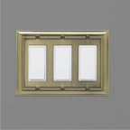 AmazonBasics Triple Gang Wall Plate Antique Brass 1 Pack