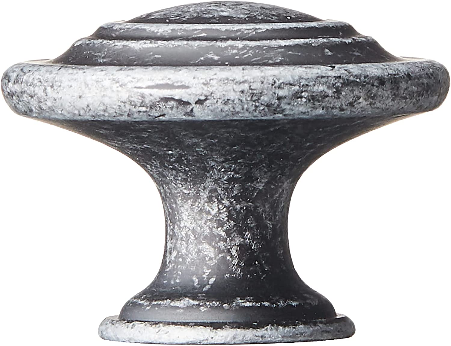 Amazon Basics Traditional Top Ring Cabinet Knob 1.25inch Diameter Antique Silver 25Pack