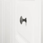 AmazonBasics Traditional Top Ring Cabinet Knob 1.25in Diameter Antique Silver 10Pack