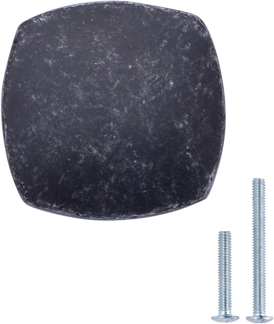 AmazonBasics Rounded Square Cabinet Knob 1.26in Diameter Antique Silver 10Pack Secondary image