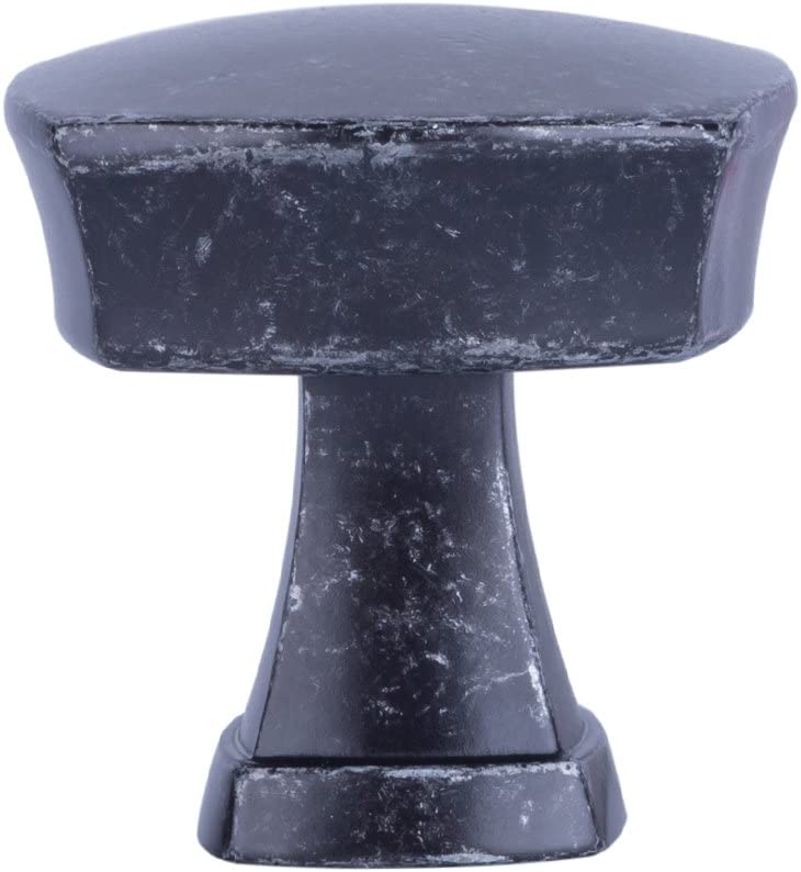 AmazonBasics Rounded Square Cabinet Knob 1.26in Diameter Antique Silver 10Pack Main image