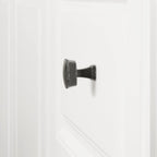 AmazonBasics Rounded Square Cabinet Knob 1.26in Diameter Antique Silver 10Pack