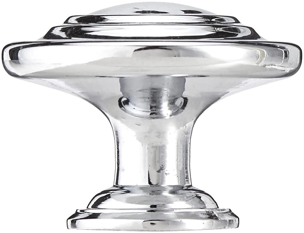 AmazonBasics Traditional Top Ring Cabinet Knob 1.25 Diameter Polished Chrome 25-Pack