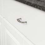 AmazonBasics Traditional Cabinet Handle 3.71 Length 3 Hole Center Satin Nickel 10-Pack