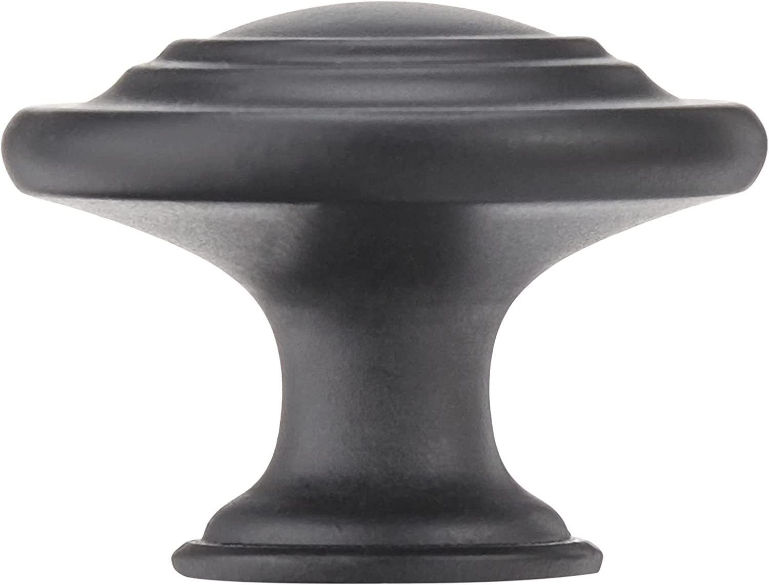 Amazon Basics Traditional Top Ring Cabinet Knob 1.25-inch Diameter Flat Black 25-Pack Secondary image