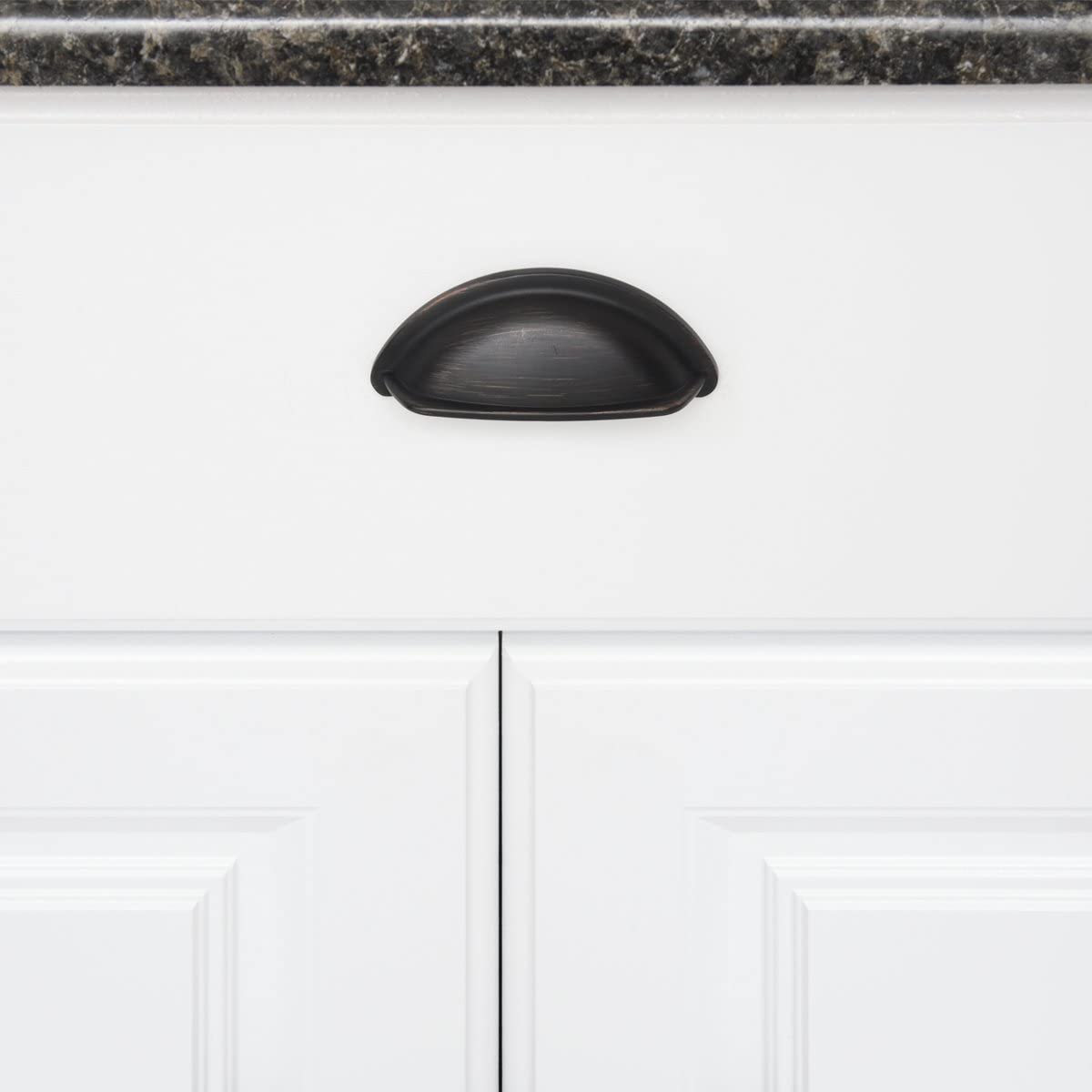 AmazonBasics Wide Bin Cup Drawer Pull, 3.69 Length 10 Pack
