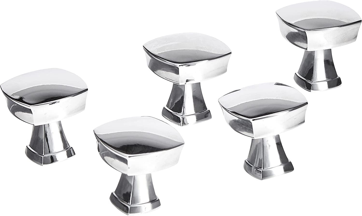 AmazonBasics Rounded Square Cabinet Knob 1.26 Diameter Polished Chrome 25-Pack Main image