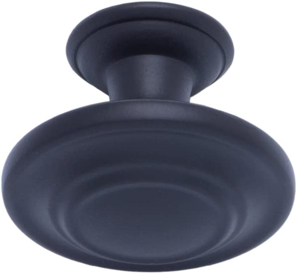 AmazonBasics Cabinet Knobs Traditional Top Rings Cabinet Knob Flat Black 1.25 inches Diameter Pack of 10 Secondary image