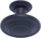 AmazonBasics Cabinet Knobs Traditional Top Rings Cabinet Knob Flat Black 1.25 inches Diameter Pack of 10