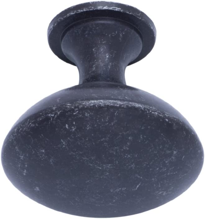 AmazonBasics Round Cabinet Knob 1.57in Diameter Antique Silver 10 Pack