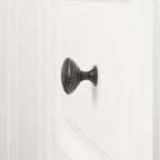 AmazonBasics Round Cabinet Knob 1.57in Diameter Antique Silver 10 Pack