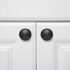AmazonBasics Round Cabinet Knob 1.57in Diameter Antique Silver 10 Pack