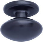 AmazonBasics Football Cabinet Knob, 1.38inch Diameter Flat Black 10Pack