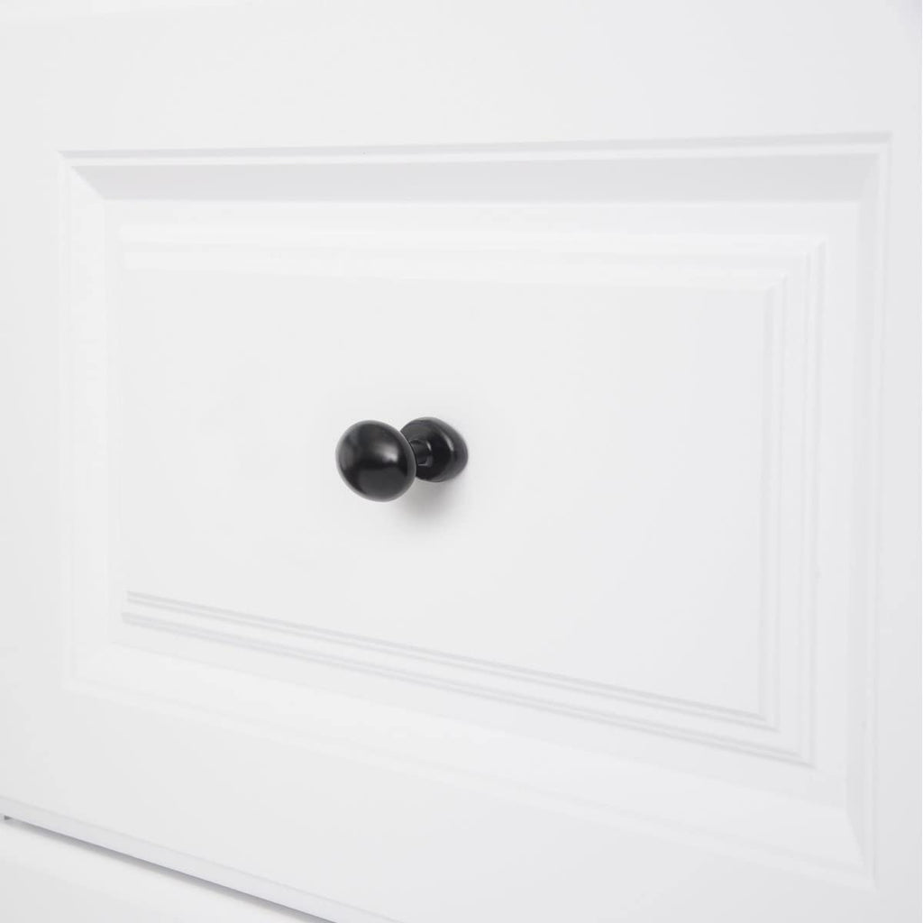 AmazonBasics Football Cabinet Knob, 1.38inch Diameter Flat Black 10Pack