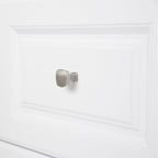 AmazonBasics Rounded Square Cabinet Knob 1.26IN Diameter Satin Nickel 10Pack