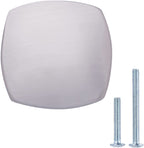 AmazonBasics Rounded Square Cabinet Knob 1.26IN Diameter Satin Nickel 10Pack