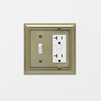 AmazonBasics Toggle and Gang Wall Plate Antique Brass 2Pack