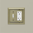 AmazonBasics Toggle and Gang Wall Plate Antique Brass 2Pack