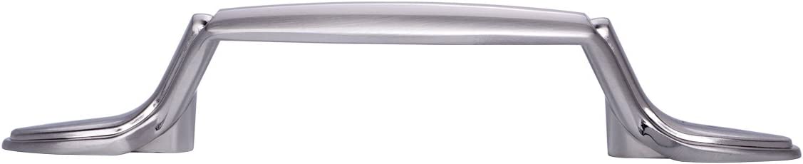 AmazonBasics Spoon Foot Cabinet Handle 5.12in Length 3in Hole Center Satin Nickel 10Pack Secondary image