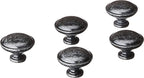 AmazonBasics Mushroom Cabinet Knob 1.19in Diameter Antique Silver 25Pack