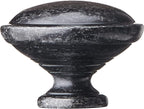 AmazonBasics Mushroom Cabinet Knob 1.19in Diameter Antique Silver 25Pack