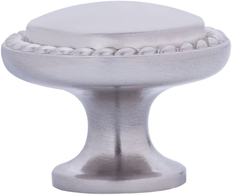 AmazonBasics Round Braided Cabinet Knob 1.25in Diameter Satin Nickel 10Pack Secondary image