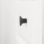 AmazonBasics AB1400FB10 Oval Cabinet Knob 1.44in Diameter Flat Black 10Pack
