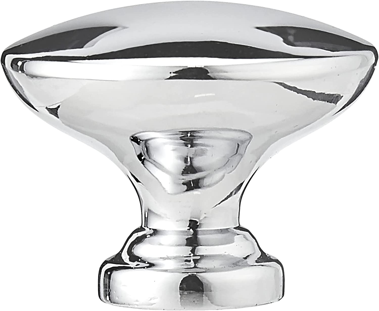 Amazon Basics AB600PC25 Round Flat Cabinet Knob Polished Chrome 25Pack Main image