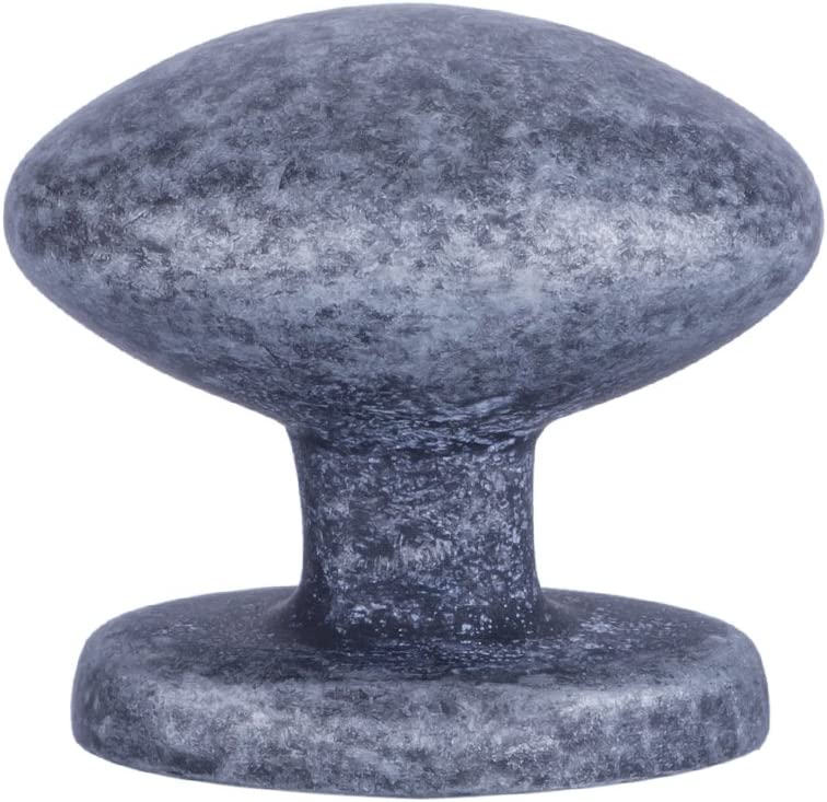 AmazonBasics Football Cabinet Knob 1.38in Diameter Antique Silver 10Pack Main image