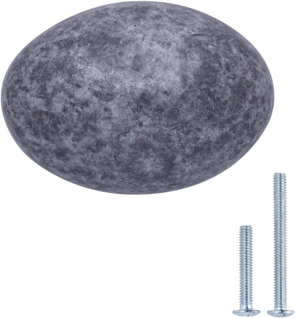 AmazonBasics Football Cabinet Knob 1.38in Diameter Antique Silver 10Pack Secondary image
