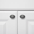 AmazonBasics Football Cabinet Knob 1.38in Diameter Antique Silver 10Pack