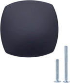 AmazonBasics Rounded Square Cabinet Knob 1.26in Diameter Flat Black 10Pack