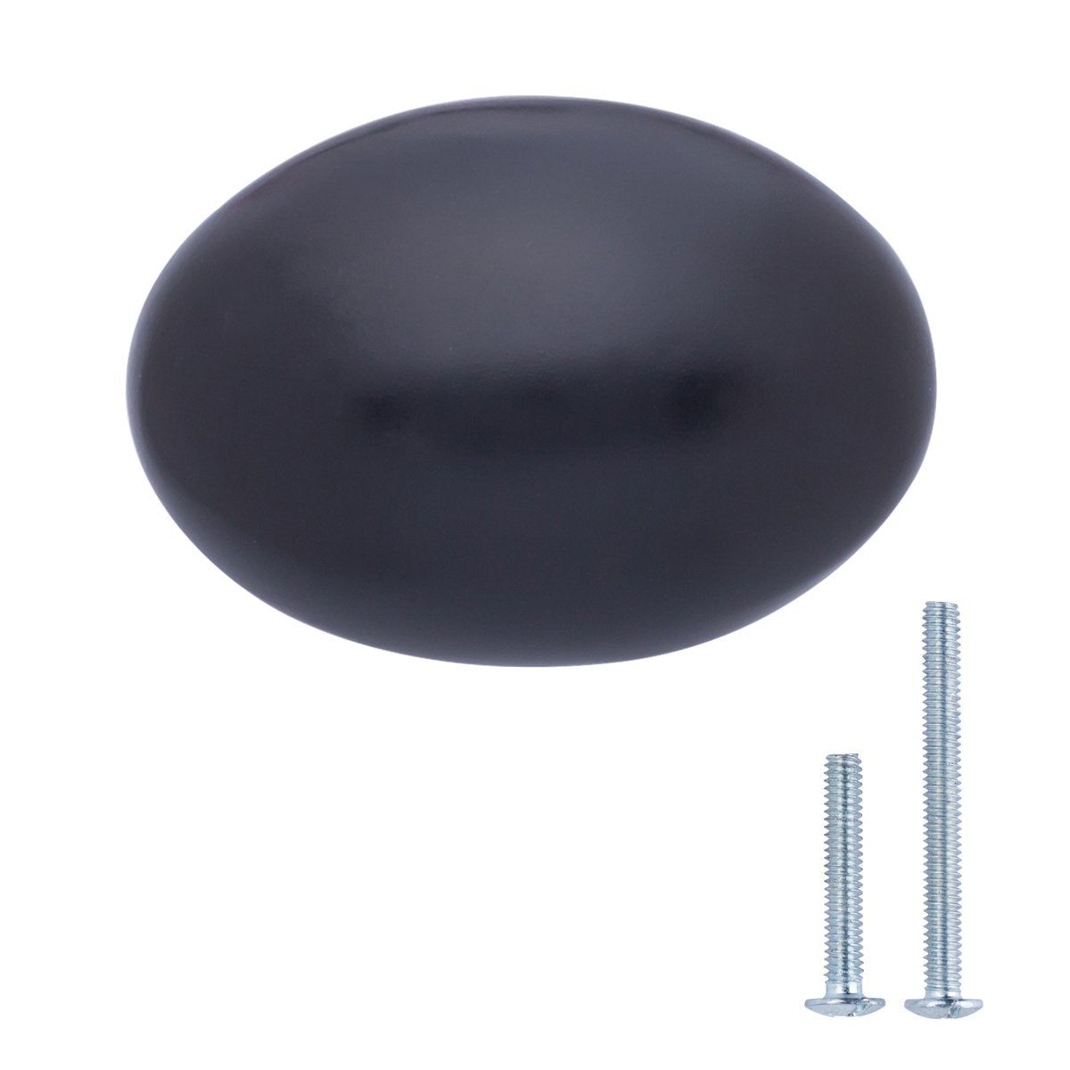 AmazonBasics Football Cabinet Knob 1.38inch Diameter Flat Black 25Pack Main image