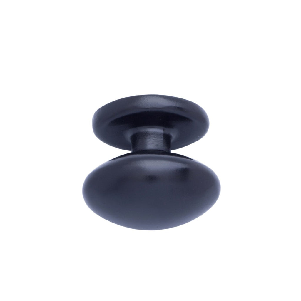 AmazonBasics Football Cabinet Knob 1.38inch Diameter Flat Black 25Pack