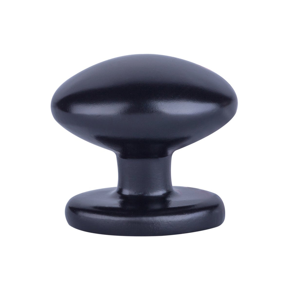 AmazonBasics Football Cabinet Knob 1.38inch Diameter Flat Black 25Pack